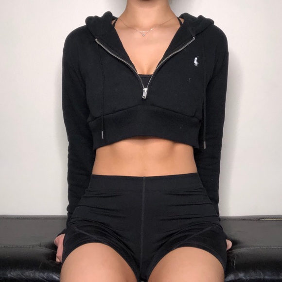 Polo Ralph Lauren Jackets & Blazers - Polo Ralph Lauren Cropped Zip Up Hoodie